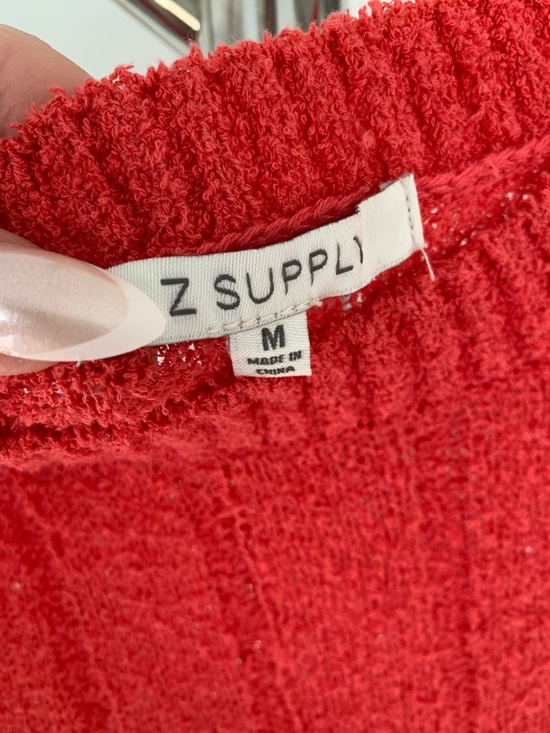 Z Supply Red Ribbed Knit Tank - Picture 3 of 10